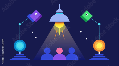 An intelligent lighting system that adjusts brightness and color temperature based on the mood and type of meeting taking place.