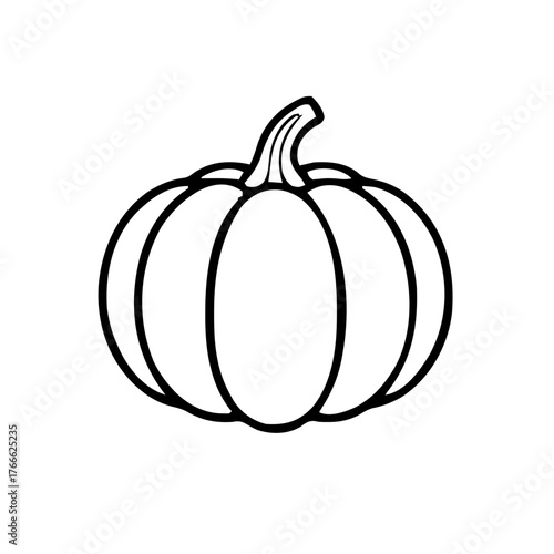 Halloween – Pumpkins & Jack-o-lanterns (BW Outline) – mini pumpkin sly
