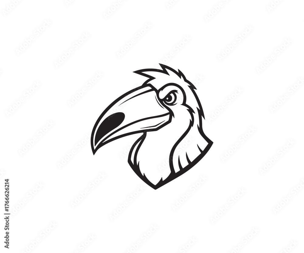 Fototapeta premium Head Mascot Logo Illustration