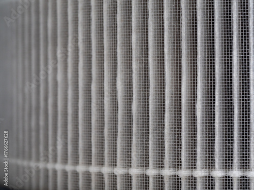 Surface of nylon mesh and filter paper in the dust filter