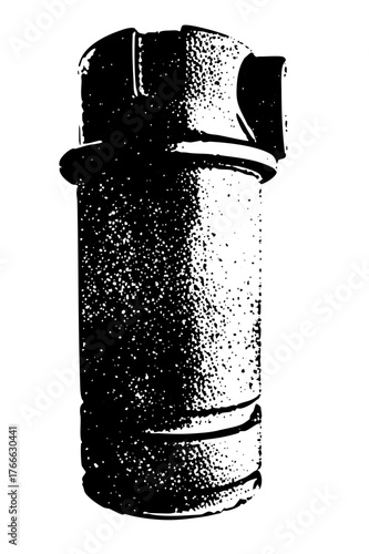 Spray can halftone texture in a graphic design