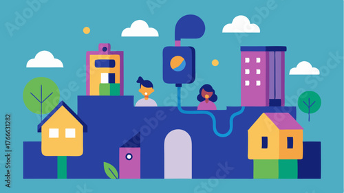 A communitydriven charging station where local artists can showcase their work on charging cabinets fostering neighborhood connectivity.