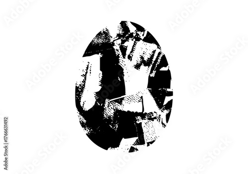 Lion head roars fiercely in graphic