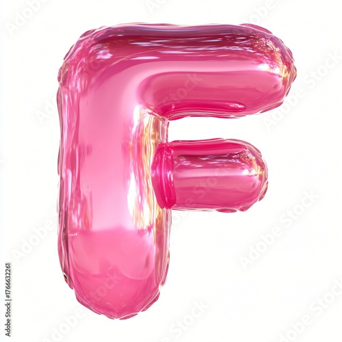Vibrant Pink Balloon Letter F: Inflatable Party Decoration for Birthday Celebrations and Kid's Events