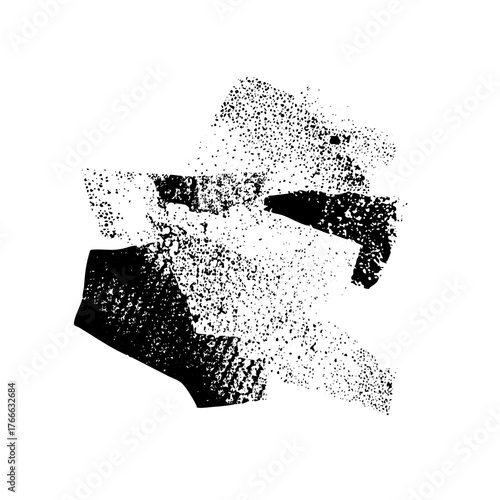 Face emerges from texture abstract portrait