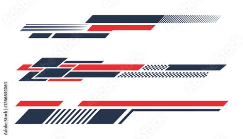 Car race stripes vector, graphic racing line sticker design, sport decal vinyl element, automotive decoration, motorsport and racing car illustration