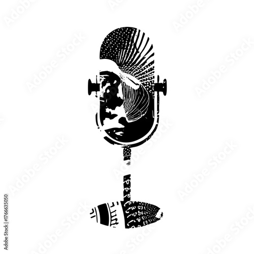 Ancient artifact hieroglyphs in a museum exhibit