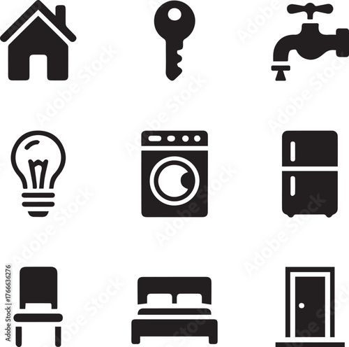 Home and utility icons collection