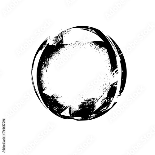 Grunge circle reveals texture in abstract composition