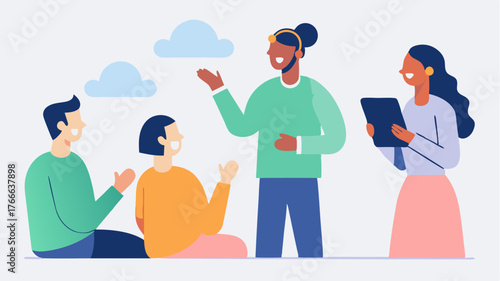 Employees engaging in active listening training practicing how to appreciate and respond to different perspectives in conversations.