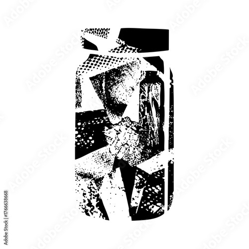 Abstract shapes interact dynamically in a composition