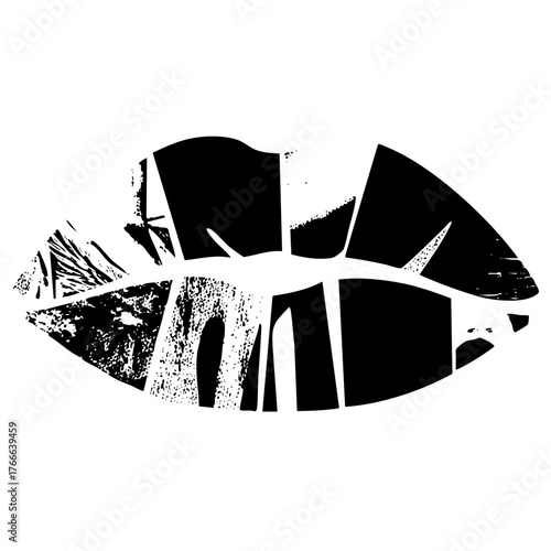 Kissing lips display affection in a romantic setting