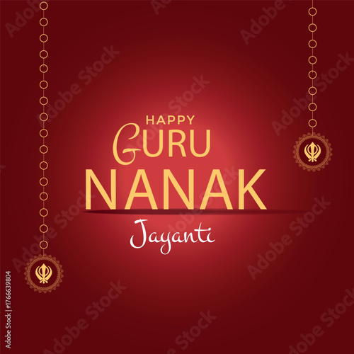 Guru Nanak Jayanti card. Vector illustration