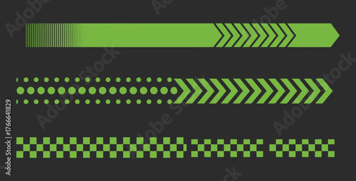 Set of car stripes, car race stripes, racing sticker design, graphic sport decal, vinyl element, automobile decoration, motorsport and racing design vector illustration