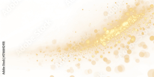 Photography Festive gold sparkles explode with shimmering confetti and glowing particles