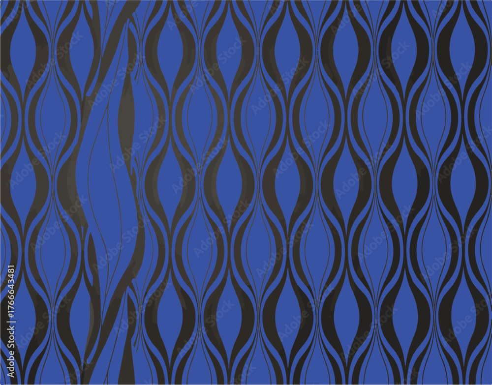 Fototapeta premium Abstract Blue and Grey Wavy Vertical Pattern vector illustration