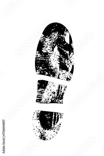 Shoe print reveals evidence at crime scene