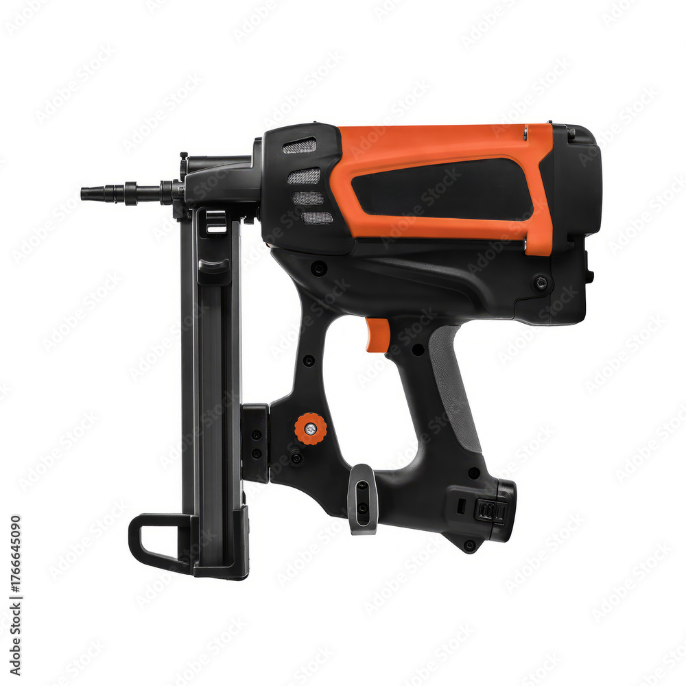 Fototapeta premium Cordless Nail Gun with Black and Orange Modern Design