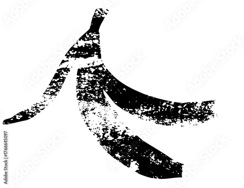 Banana Peel Slipping Hazard on Pavement