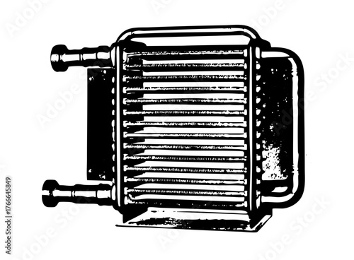 Radiator heats vintage interior