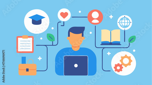 Infographic highlighting the benefits of online learning such as flexibility accessibility and costeffectiveness.