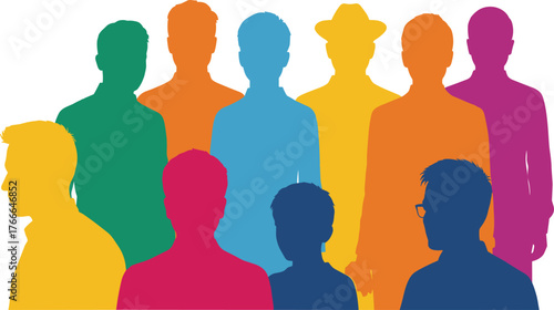 Versatile vector graphic design with a broad spectrum of colors and classic typography