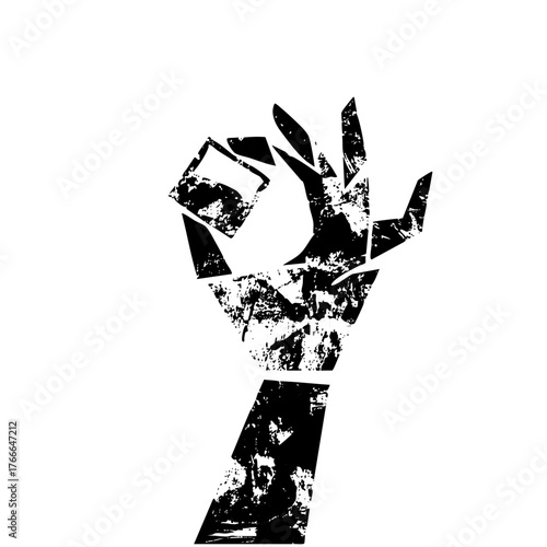 Raised fist protests injustice during social activism