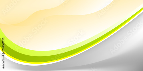 leaf green and white wave layer with dark shadow color abstract background. Vector illustration	