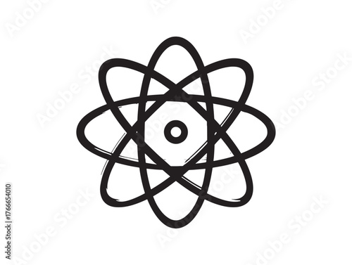 Atomic Structure Icon Clean Vector