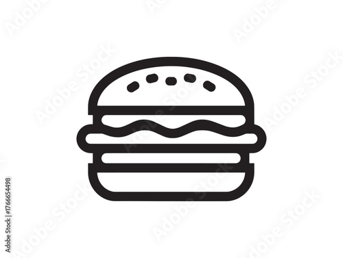 Burger Menu Icon Minimal 2D Vector