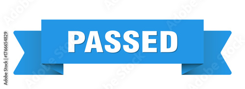 passed ribbon isolated on transparent background. passed ribbon