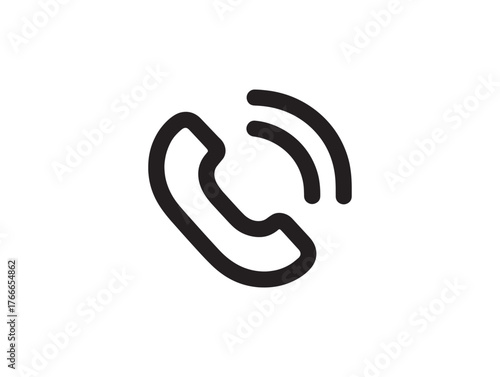 Call Incoming Icon Minimal Flat Vector