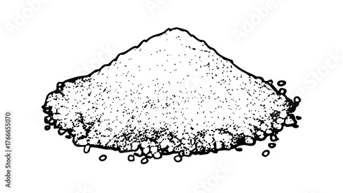 Sandpile Forms Texture on Beach