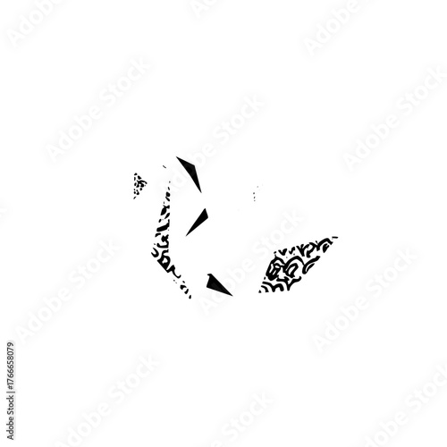 Abstract shapes compose dynamic arrangement for modern design