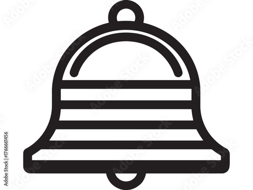 Elegant Bell Ring Vector Outline Design