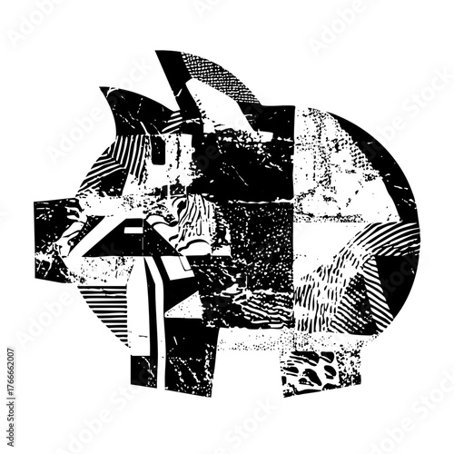 Abstract shapes compose dynamic composition for modern design