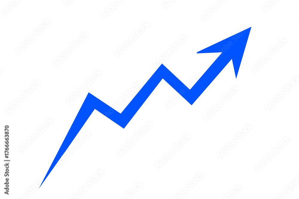 Obraz premium Green graph line arrow moving up concept