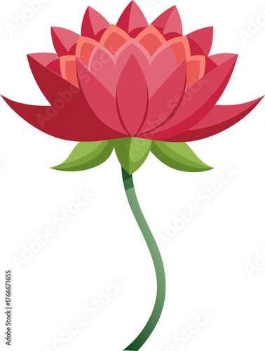single Elastic Momordica   flowers vector art icon white background  