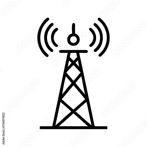 Communication tower transmitting wireless network signal
