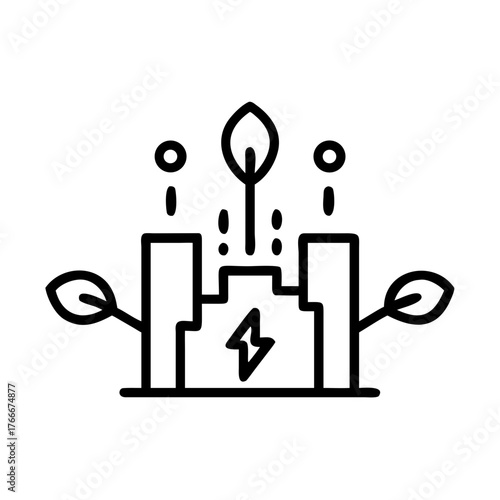 Eco friendly city with sustainable energy and green growth
