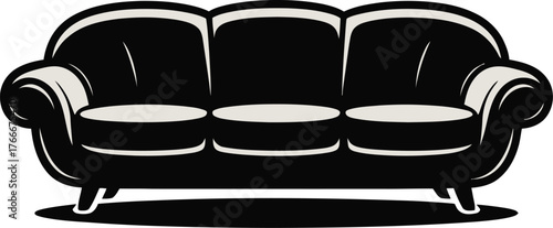 Classic Sofa Vector Illustration
