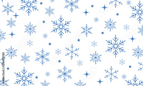 seamless pattern with snowflakes