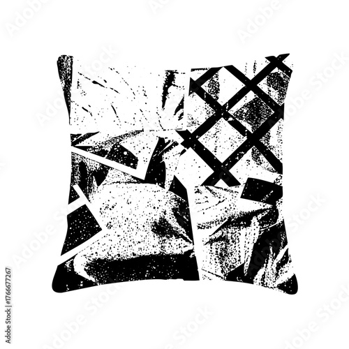 Abstract shapes interact dynamically in a composition