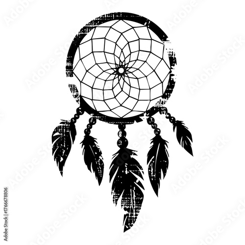 Dreamcatcher hangs textured circular design