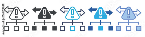 Prediction icon set multiple style collection