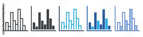 Recession icon set multiple style collection