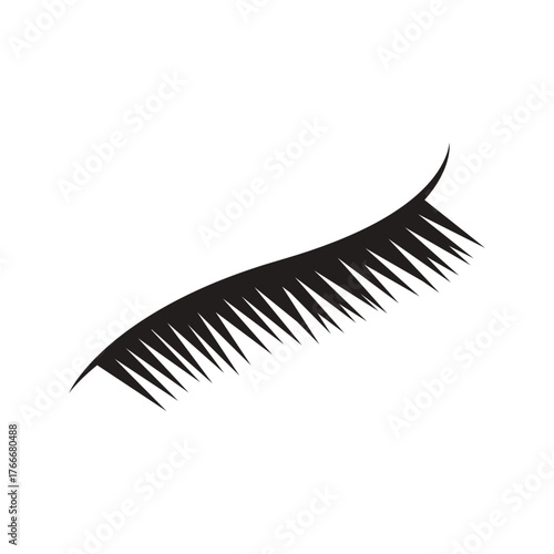 eyelash logo icon illustration  flat