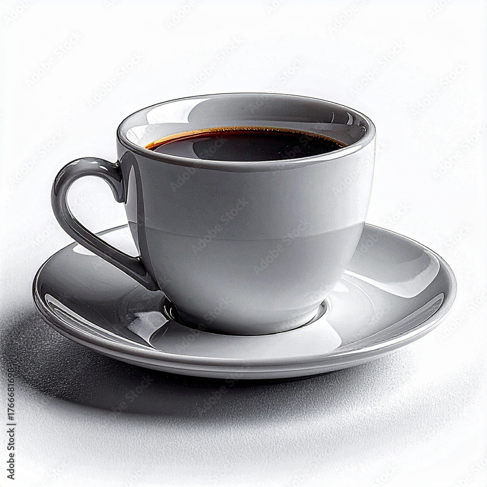 Obraz premium White Coffee Cup Isolated on White Background