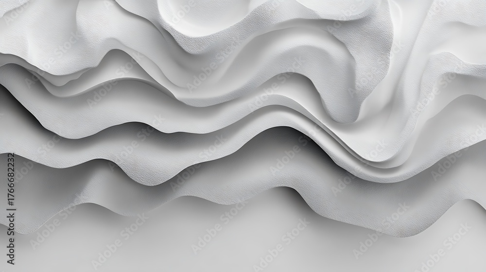 Fototapeta premium Subtle grayscale undulations in a calming abstract backdrop, ideal for adding depth to any design.