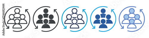 Retention icon set multiple style collection